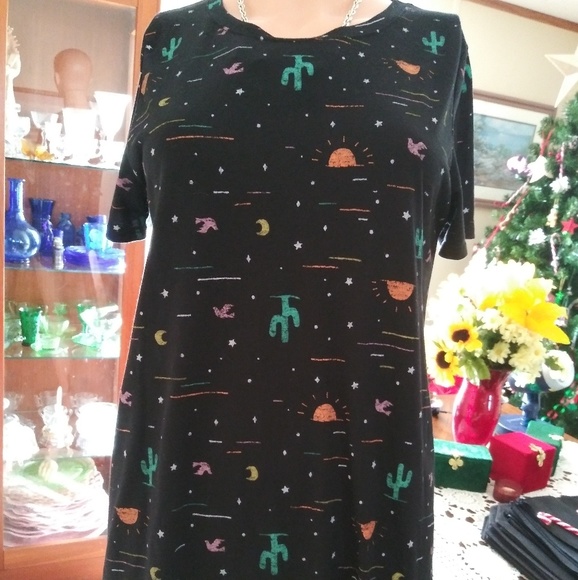 Modern Lux Tops - Modern Lux Cactus Sun Moon Birds